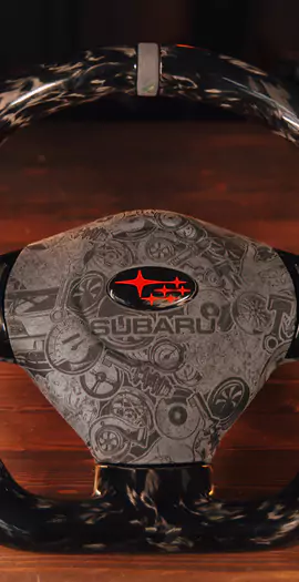 Необычный руль для Subaru Impreza! Заламинировали обод карбоном wave, перетянули в алькантару с лазерной гравировкой и объемным тиснением